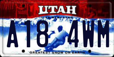 UT license plate A184WM