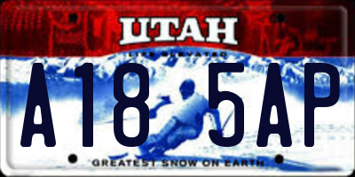 UT license plate A185AP