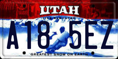 UT license plate A185EZ