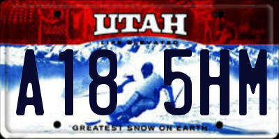 UT license plate A185HM