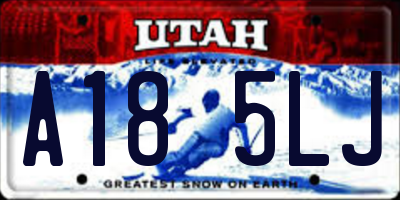 UT license plate A185LJ