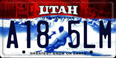 UT license plate A185LM