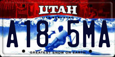 UT license plate A185MA
