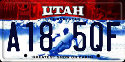 UT license plate A185QF