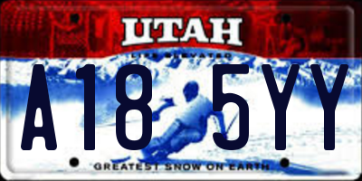 UT license plate A185YY