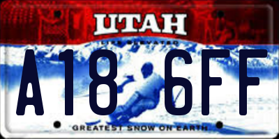 UT license plate A186FF