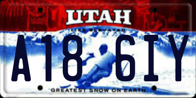 UT license plate A186IY