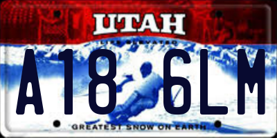 UT license plate A186LM