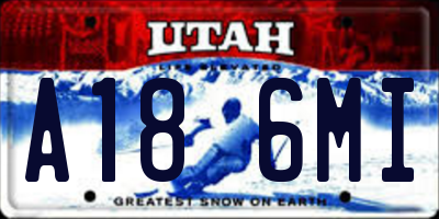 UT license plate A186MI