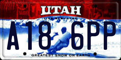 UT license plate A186PP