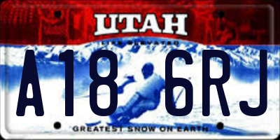 UT license plate A186RJ