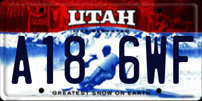 UT license plate A186WF