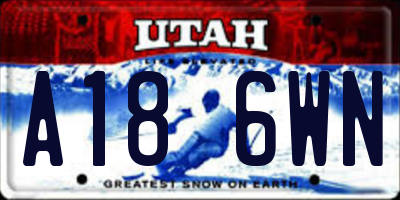 UT license plate A186WN