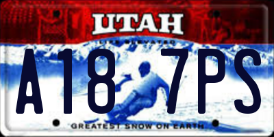 UT license plate A187PS