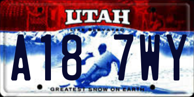 UT license plate A187WY