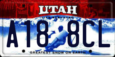 UT license plate A188CL