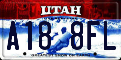 UT license plate A188FL
