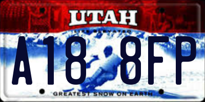 UT license plate A188FP