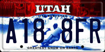 UT license plate A188FR