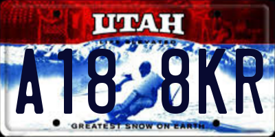 UT license plate A188KR
