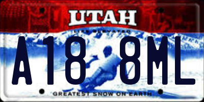 UT license plate A188ML