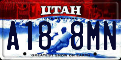 UT license plate A188MN