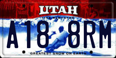 UT license plate A188RM