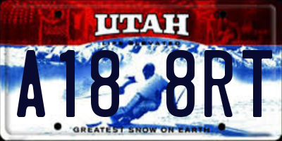 UT license plate A188RT