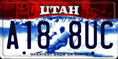 UT license plate A188UC
