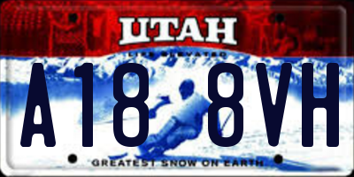 UT license plate A188VH