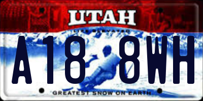 UT license plate A188WH
