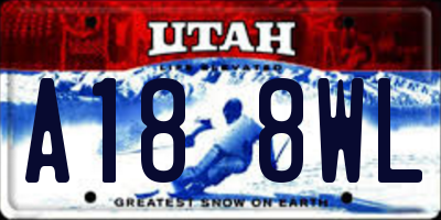 UT license plate A188WL