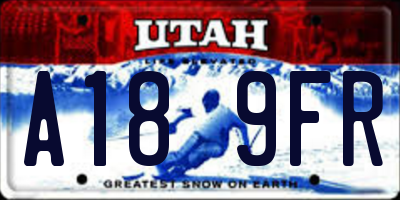 UT license plate A189FR