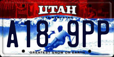 UT license plate A189PP