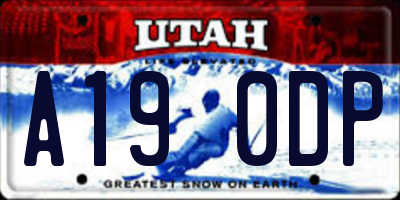 UT license plate A190DP