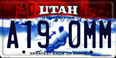 UT license plate A190MM