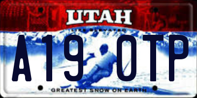 UT license plate A190TP
