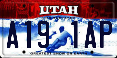 UT license plate A191AP