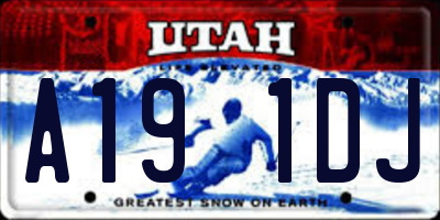 UT license plate A191DJ