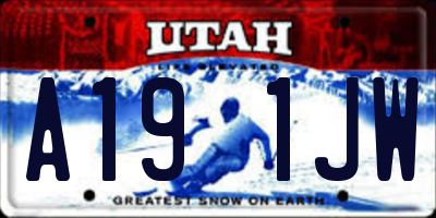 UT license plate A191JW