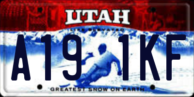 UT license plate A191KF