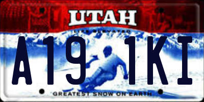 UT license plate A191KI