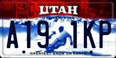 UT license plate A191KP