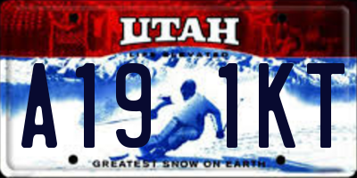 UT license plate A191KT