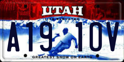 UT license plate A191OV