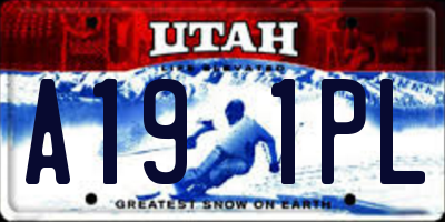 UT license plate A191PL