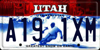 UT license plate A191XM