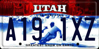 UT license plate A191XZ