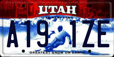 UT license plate A191ZE