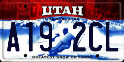 UT license plate A192CL